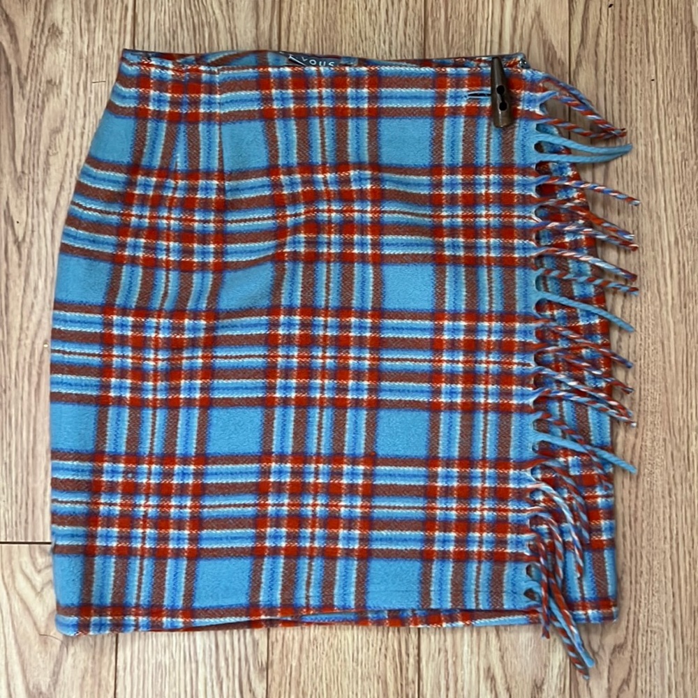 Wool plaid skirt by ET VOUS